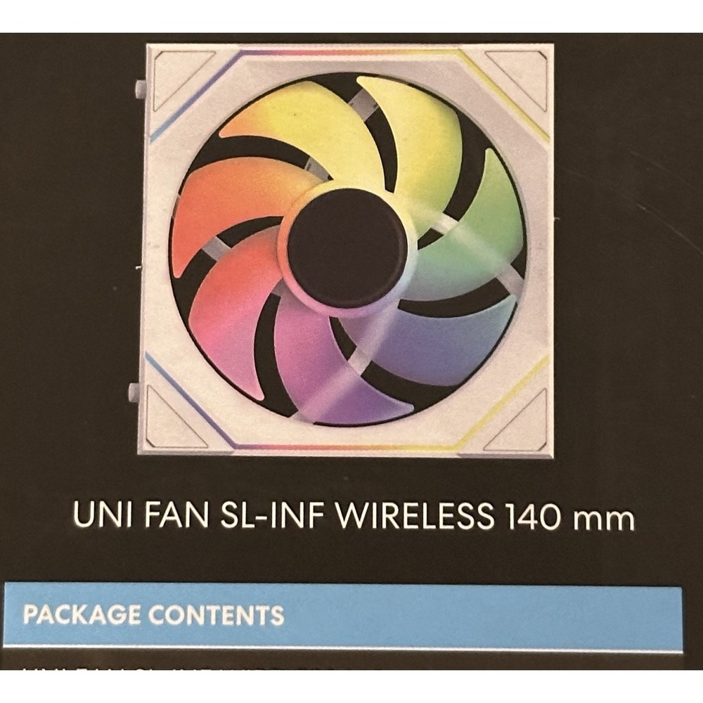 Lian Li UNI FAN SL-INF Wireless 140mm ARGB Case Fan White, Fluid Dynamic, PWM